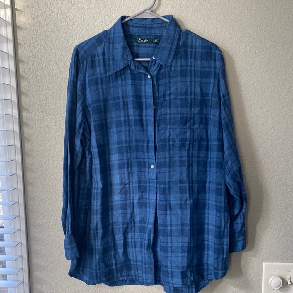 Lauren Ralph Lauren Blue Plaid Shirt